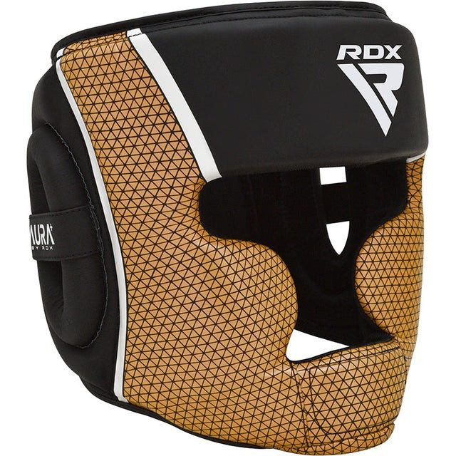 Боксерський шолом RDX AURA PLUS T-17 Black Golden XL