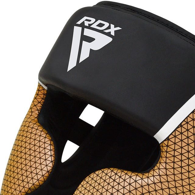 Боксерський шолом RDX AURA PLUS T-17 Black Golden XL