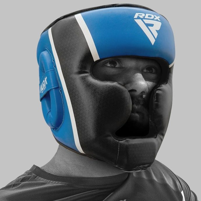 Боксерський шолом RDX AURA PLUS T-17 Blue/Black XL
