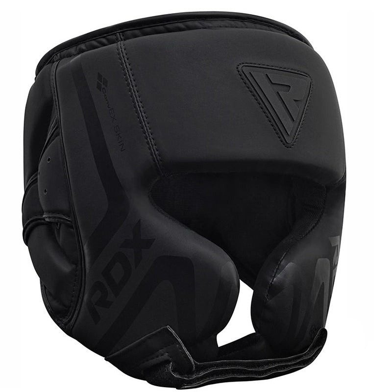 Боксерський шолом RDX T15 Noir Cheek Protector Matte Black L
