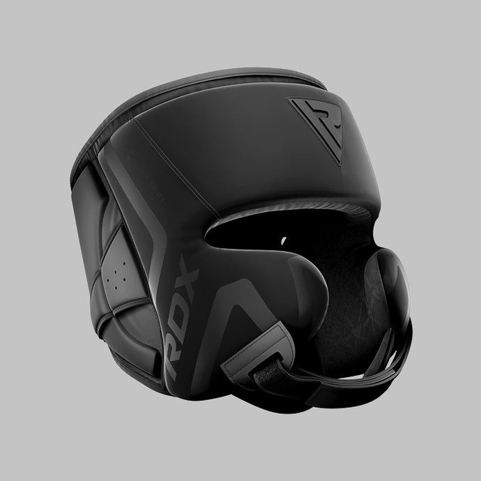 Боксерський шолом RDX T15 Noir Cheek Protector Matte Black L