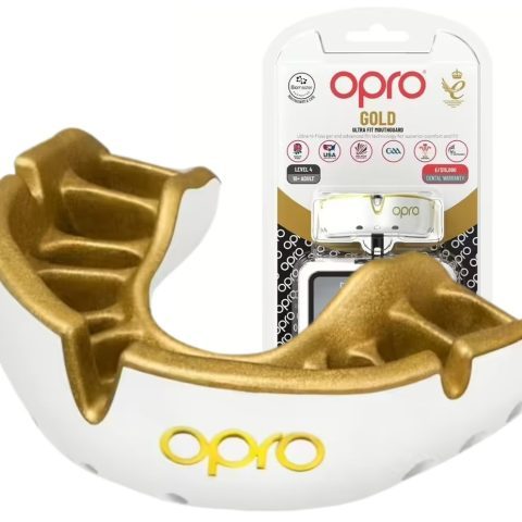 Капа OPRO Gold доросла (вік 11+)  White/Gold (art.102504005)