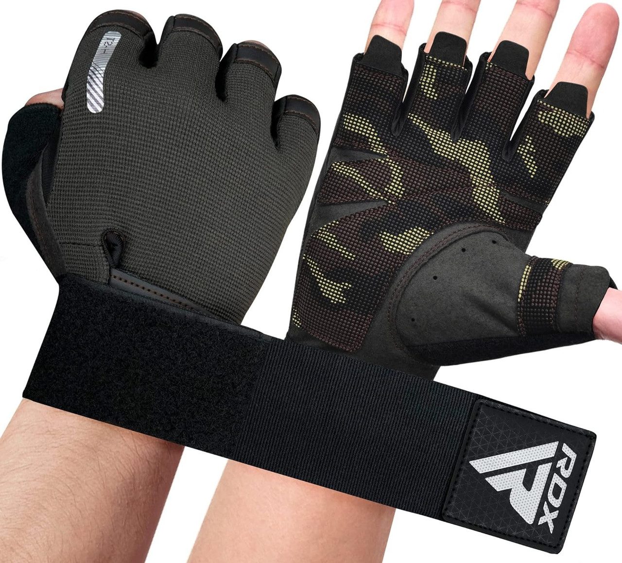 Рукавички для фітнесу RDX T2 Half Brown XL
