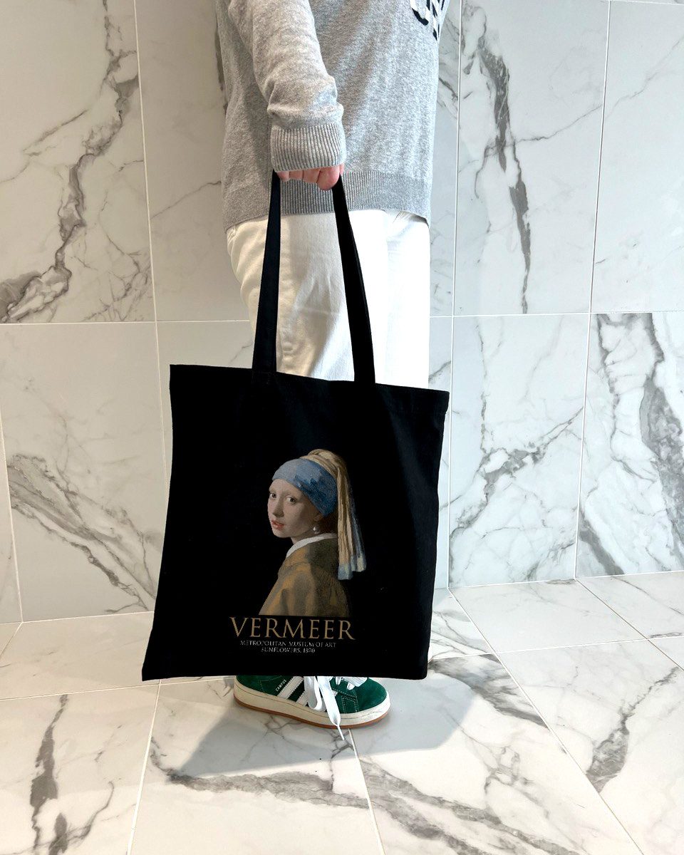 Екошопер BookOpt BK4074 VERMEER “Дівчина з перловою сережкою” чорний