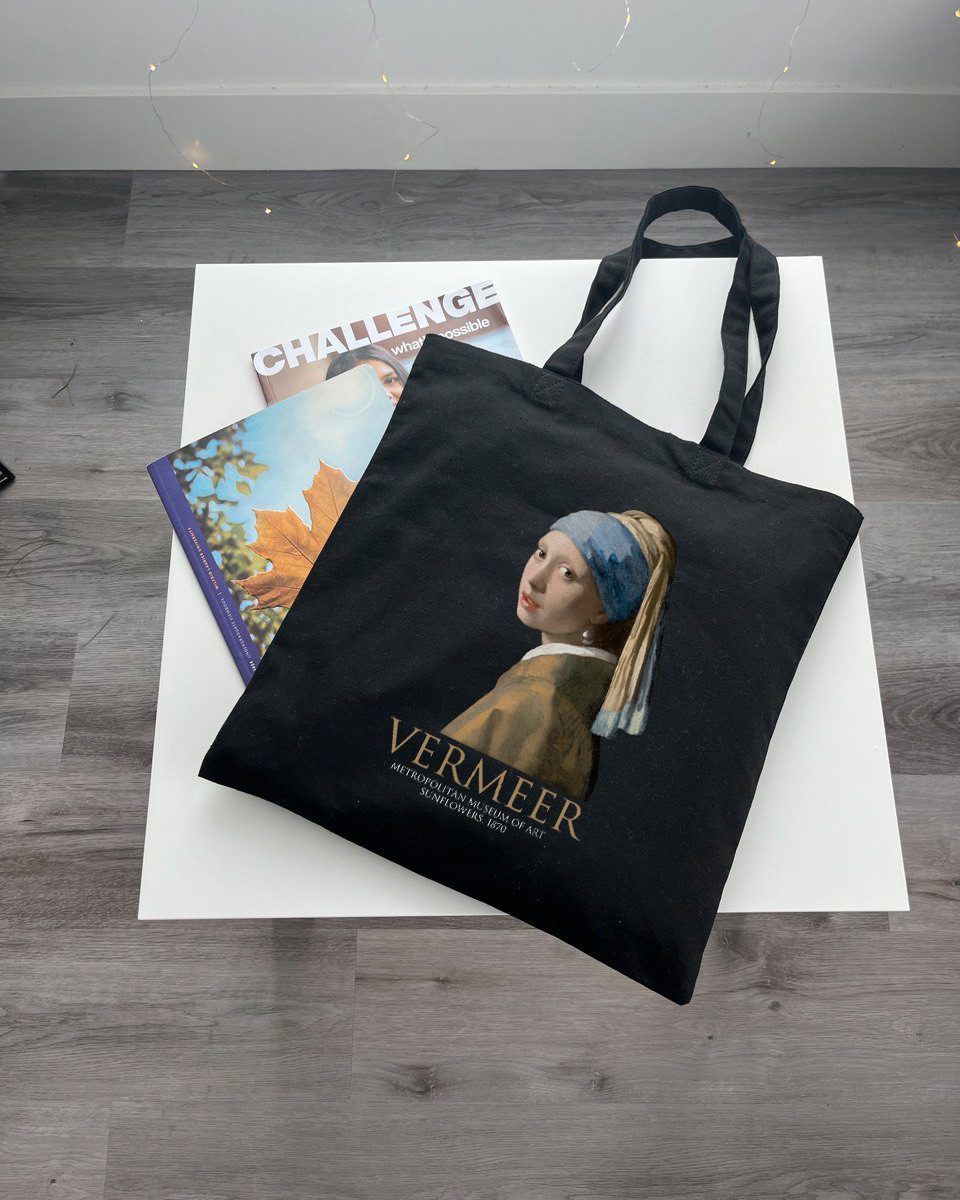 Екошопер BookOpt BK4074 VERMEER “Дівчина з перловою сережкою” чорний