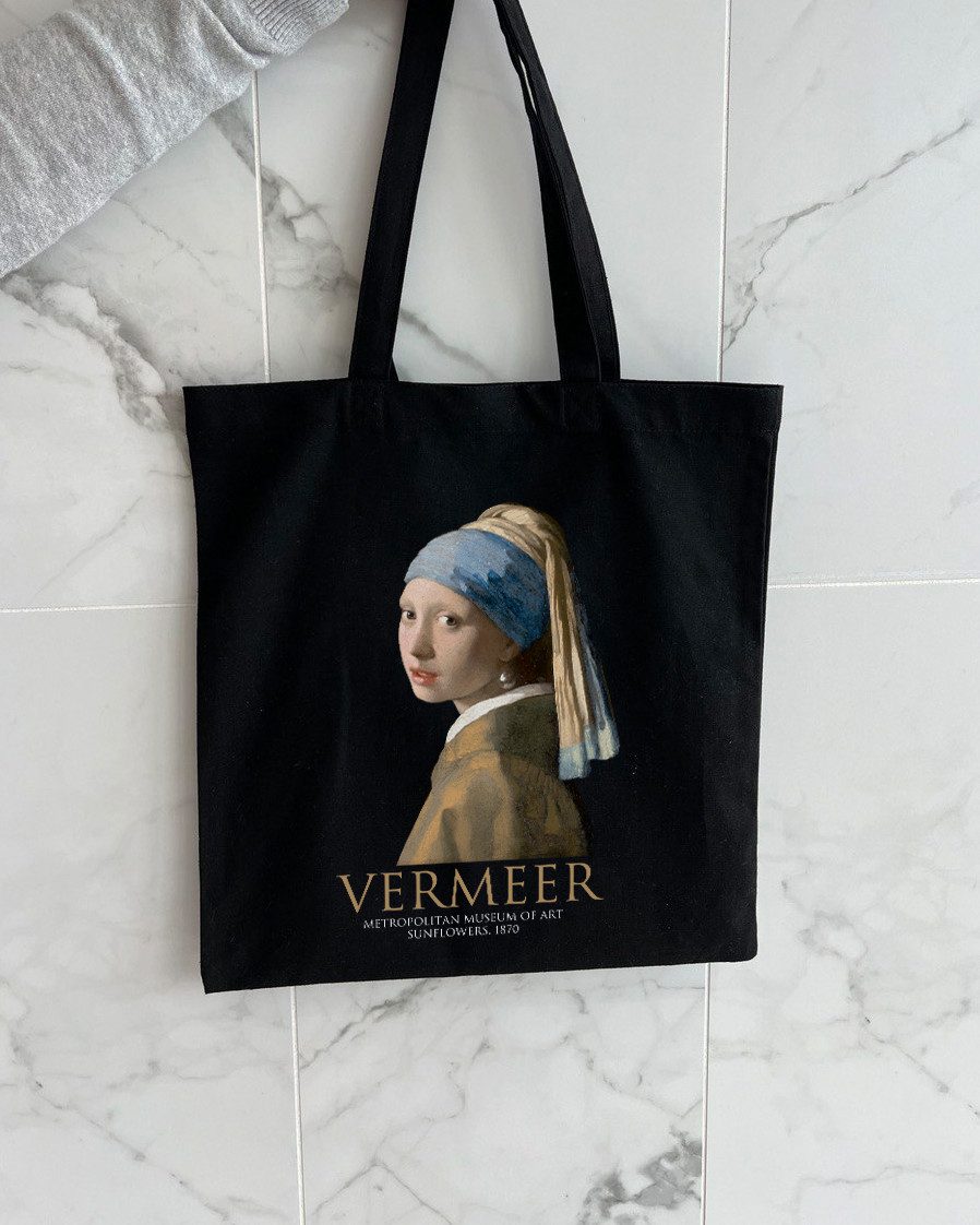 Екошопер BookOpt BK4074 VERMEER “Дівчина з перловою сережкою” чорний