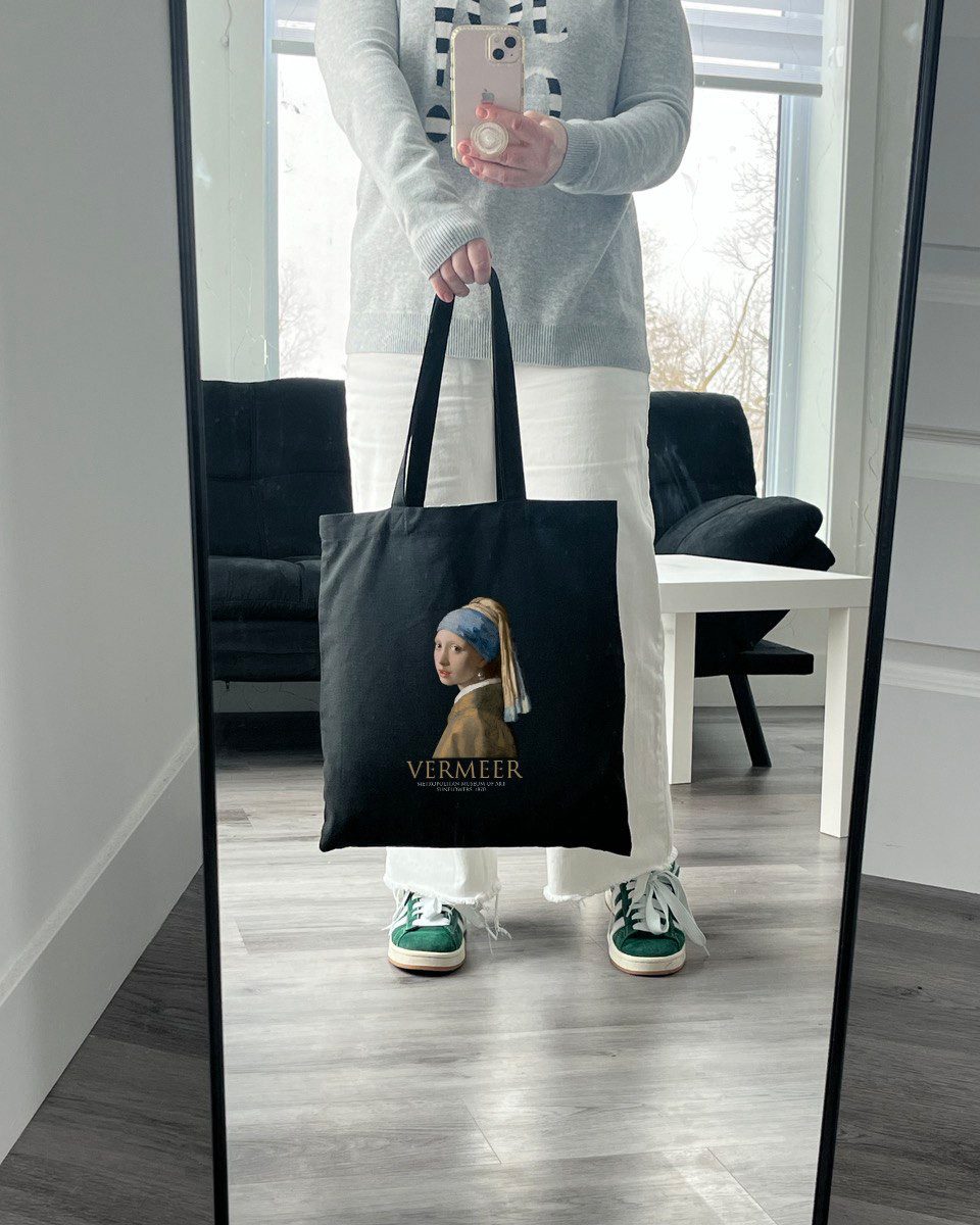 Екошопер BookOpt BK4074 VERMEER “Дівчина з перловою сережкою” чорний