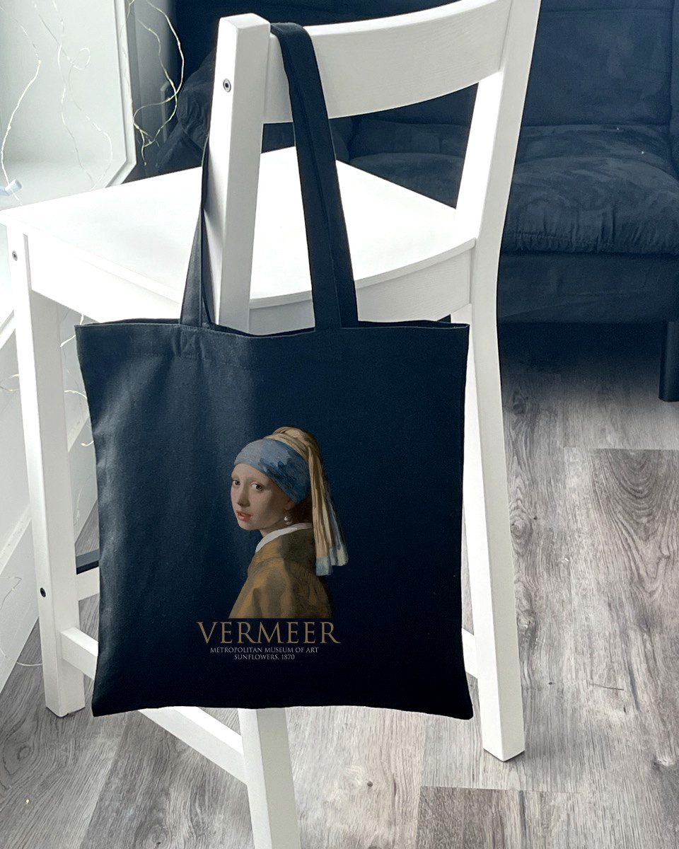 Екошопер BookOpt BK4074 VERMEER “Дівчина з перловою сережкою” чорний