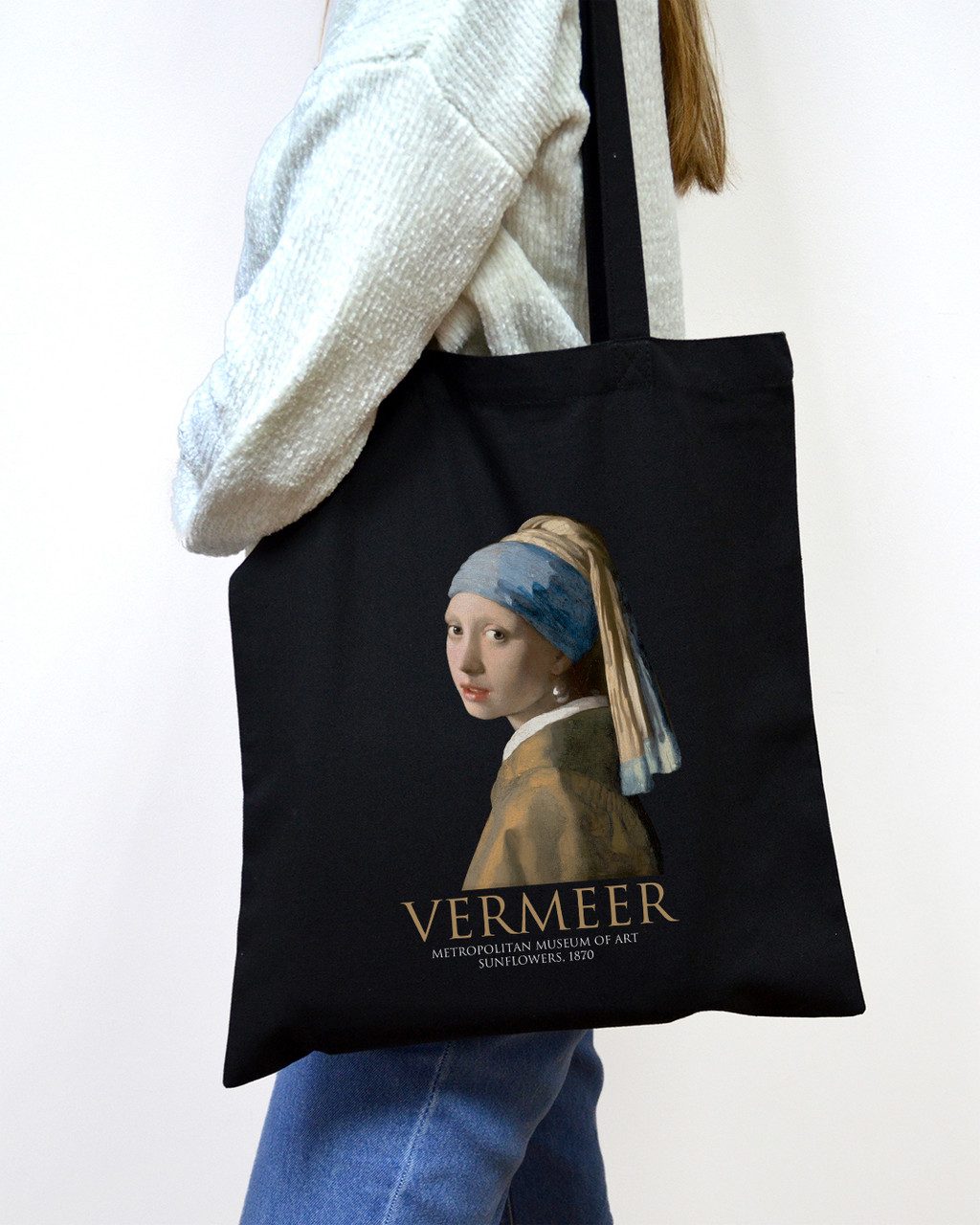 Екошопер BookOpt BK4074 VERMEER “Дівчина з перловою сережкою” чорний