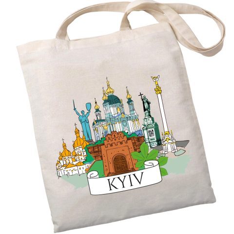 Екошопер BookOpt BK4070 “Київські пейзажі” бежевий