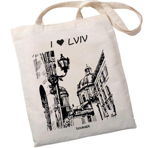Екошопер BookOpt BK4017 I Love Lviv бежевий