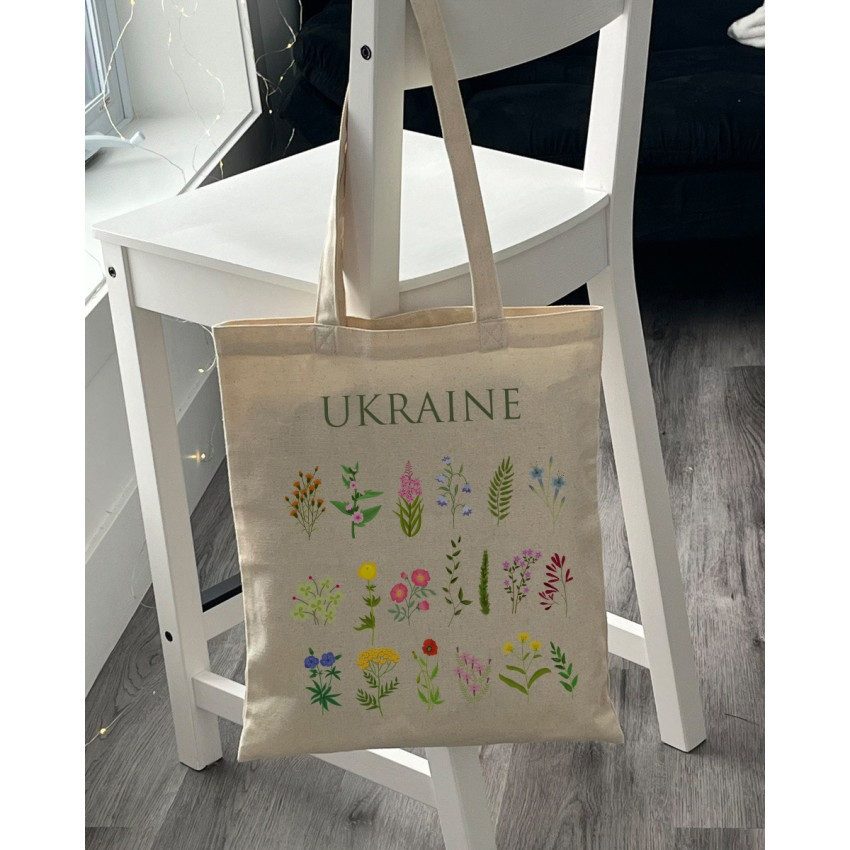 Екошопер BookOpt BK4083 Польові квіти, бежевий