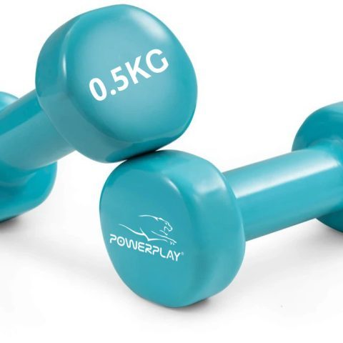 Гантелі вінілові PowerPlay  2 * 0,5 кг. PP_4103 Блакитні (2шт. – пара)