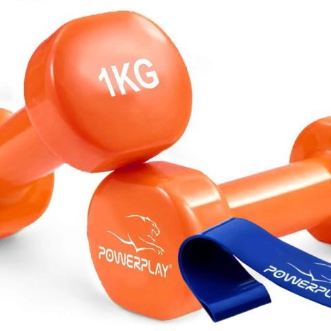 Гантелі вінілові PowerPlay  2 * 1 кг. PP_4103 Помаранчеві (2шт. – пара)