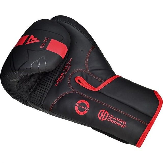 Боксерські рукавиці RDX F6 Kara Matte Red 8 унцій (капа в комплекті)
