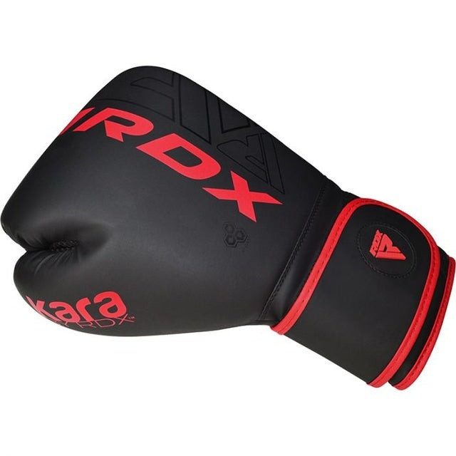 Боксерські рукавиці RDX F6 Kara Matte Red 8 унцій (капа в комплекті)
