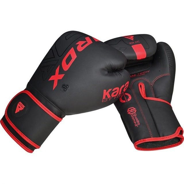 Боксерські рукавиці RDX F6 Kara Matte Red 8 унцій (капа в комплекті)