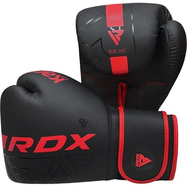 Боксерські рукавиці RDX F6 Kara Matte Red 8 унцій (капа в комплекті)
