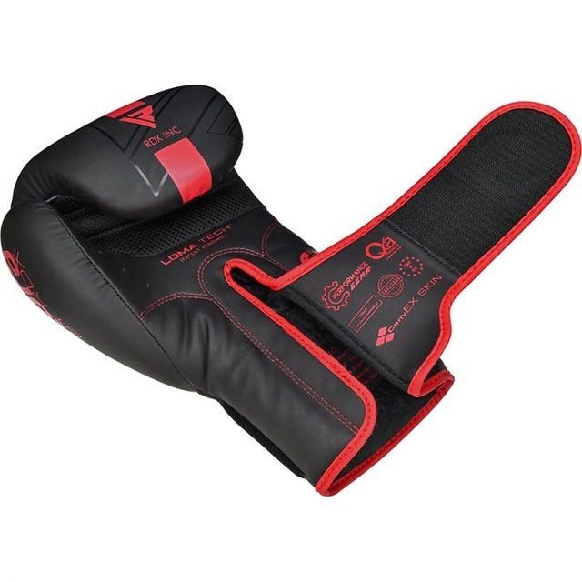 Боксерські рукавиці RDX F6 Kara Matte Red 8 унцій (капа в комплекті)