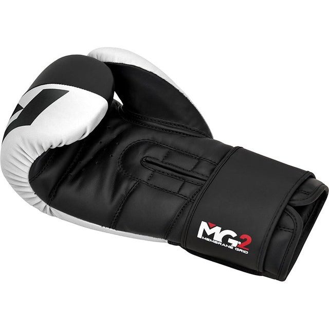 Боксерські рукавиці RDX F4 Boxing Sparring Gloves Hook&Loop WHITE/BLACK 14 унцій (капа у комплекті)