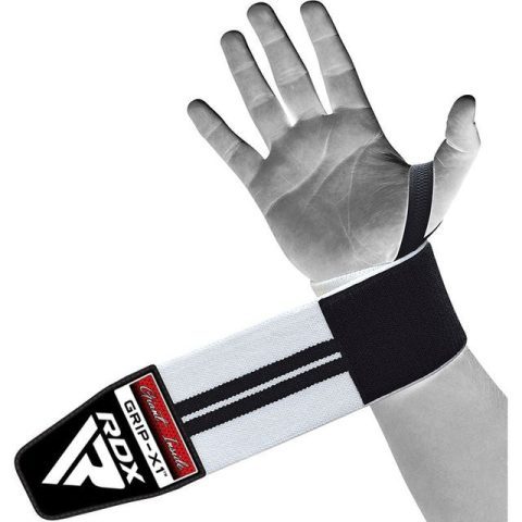 Бинти для зап’ясть (кистьові бинти) RDX W2 Gym Wrist Wraps BLACK/WHITE PLUS