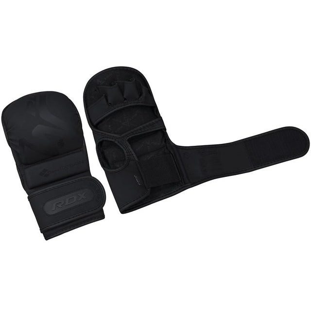 Рукавиці для ММА (Греплінгові рукавички) RDX T15 Noir Inner Matte Black XL