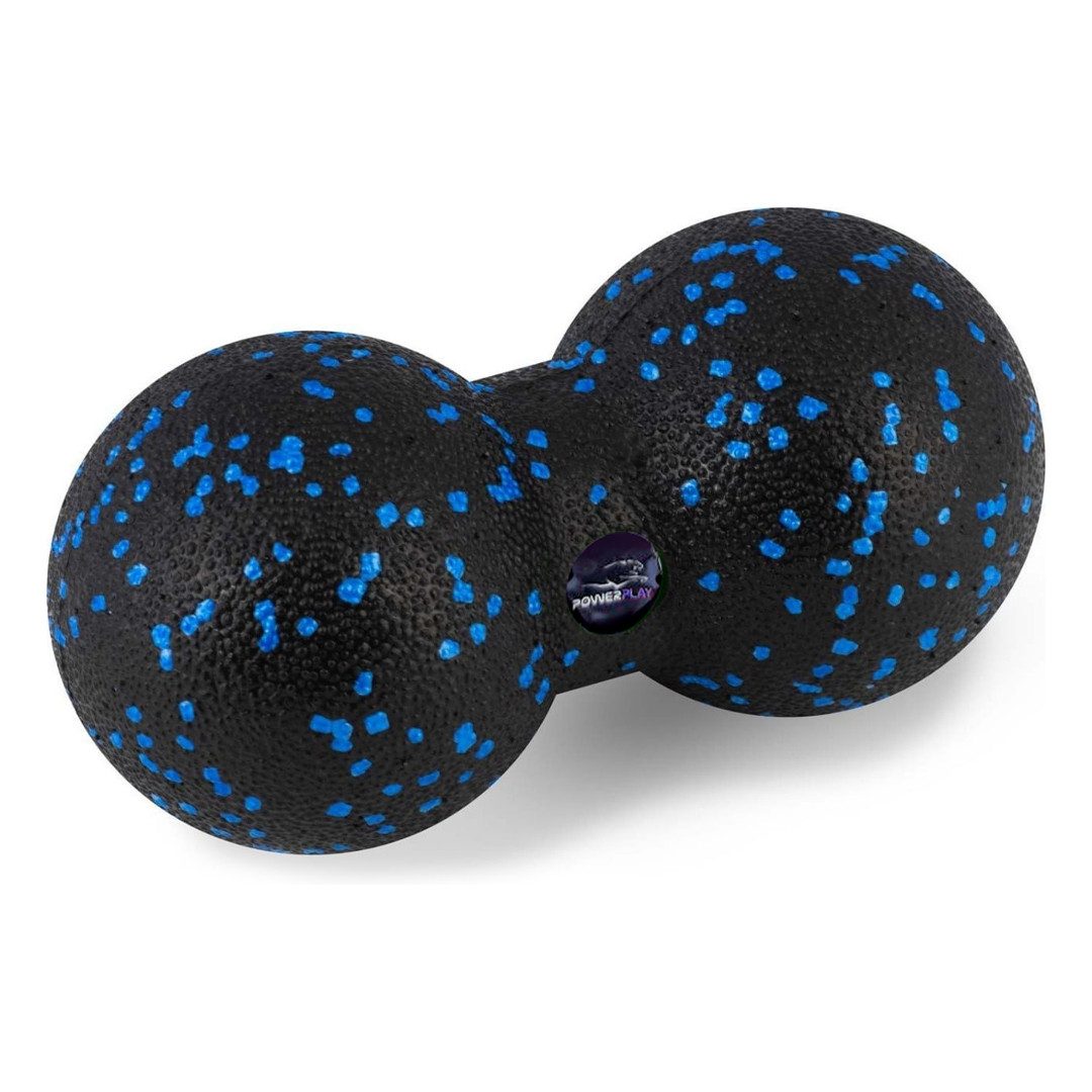 Масажний м’яч подвійний PowerPlay PP-4352 Epp foam peanut ball (d8*16cm.) Чорно/Синій