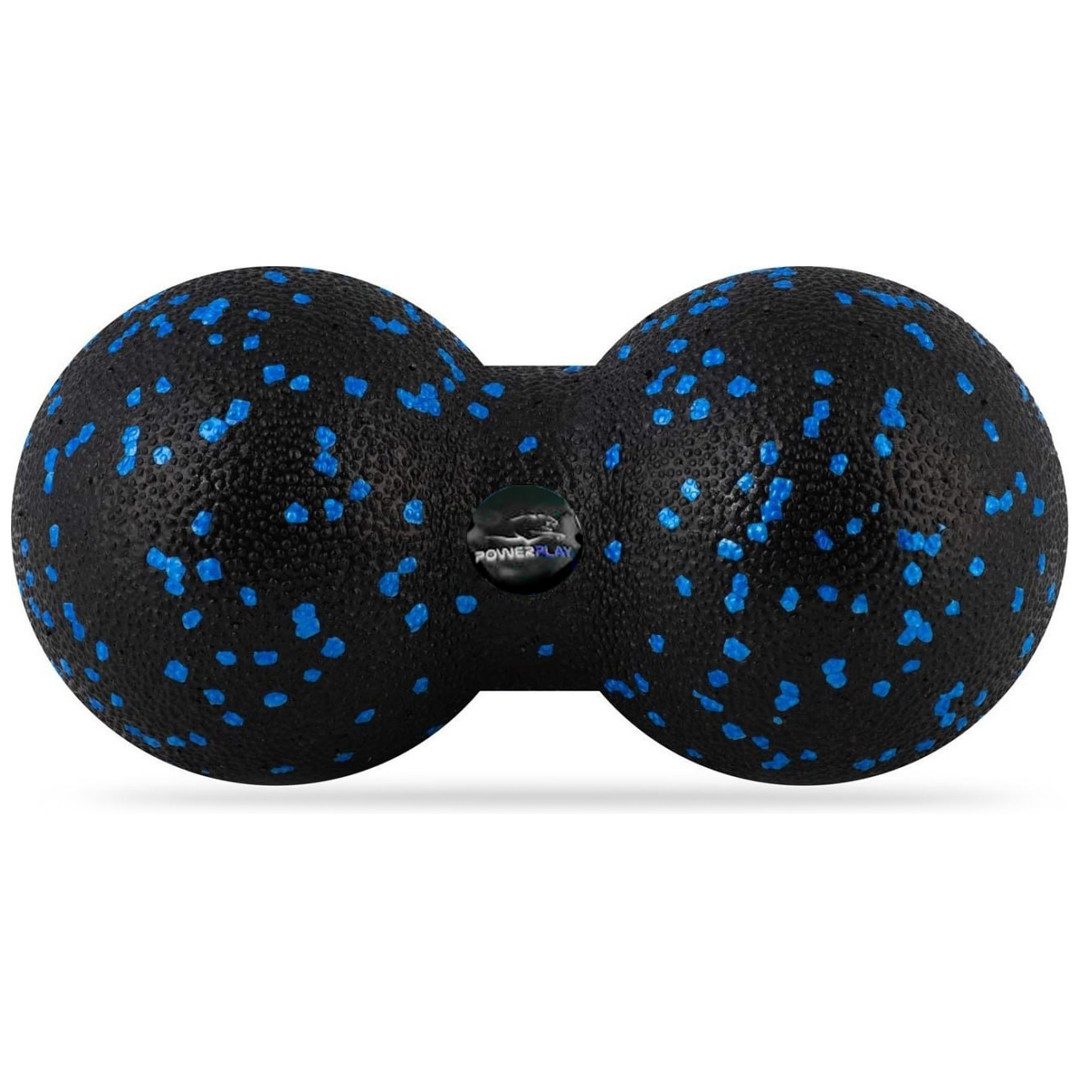 Масажний м’яч подвійний PowerPlay PP-4352 Epp foam peanut ball (d8*16cm.) Чорно/Синій