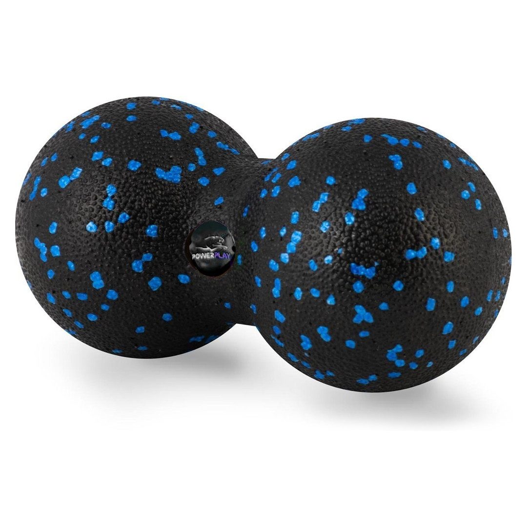 Масажний м’яч подвійний PowerPlay PP-4352 Epp foam peanut ball (d8*16cm.) Чорно/Синій