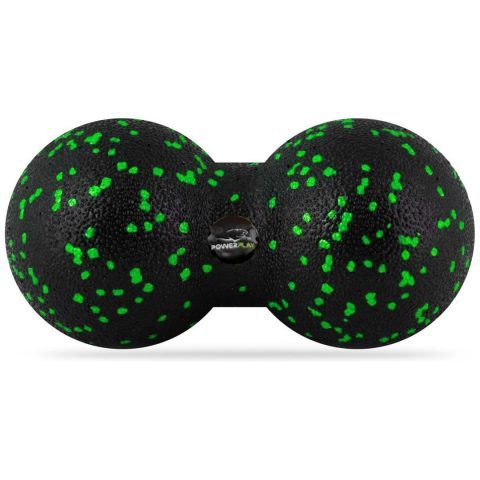 Масажний м’яч подвійний PowerPlay PP-4352 Epp foam peanut ball (d8*16cm.) Чорно/Зелений