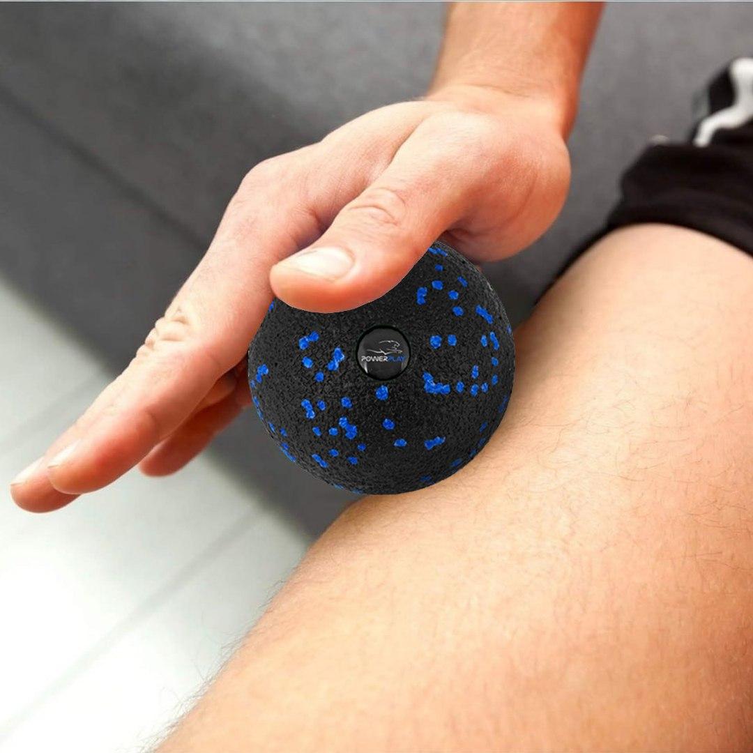 Масажний м’яч PowerPlay PP-4350 Epp Massage Ball (d8) Чорно/Синій
