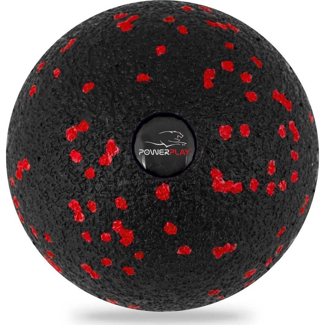 Масажний м’яч PowerPlay PP-4350 Epp Massage Ball (d8) Чорно/Червоний