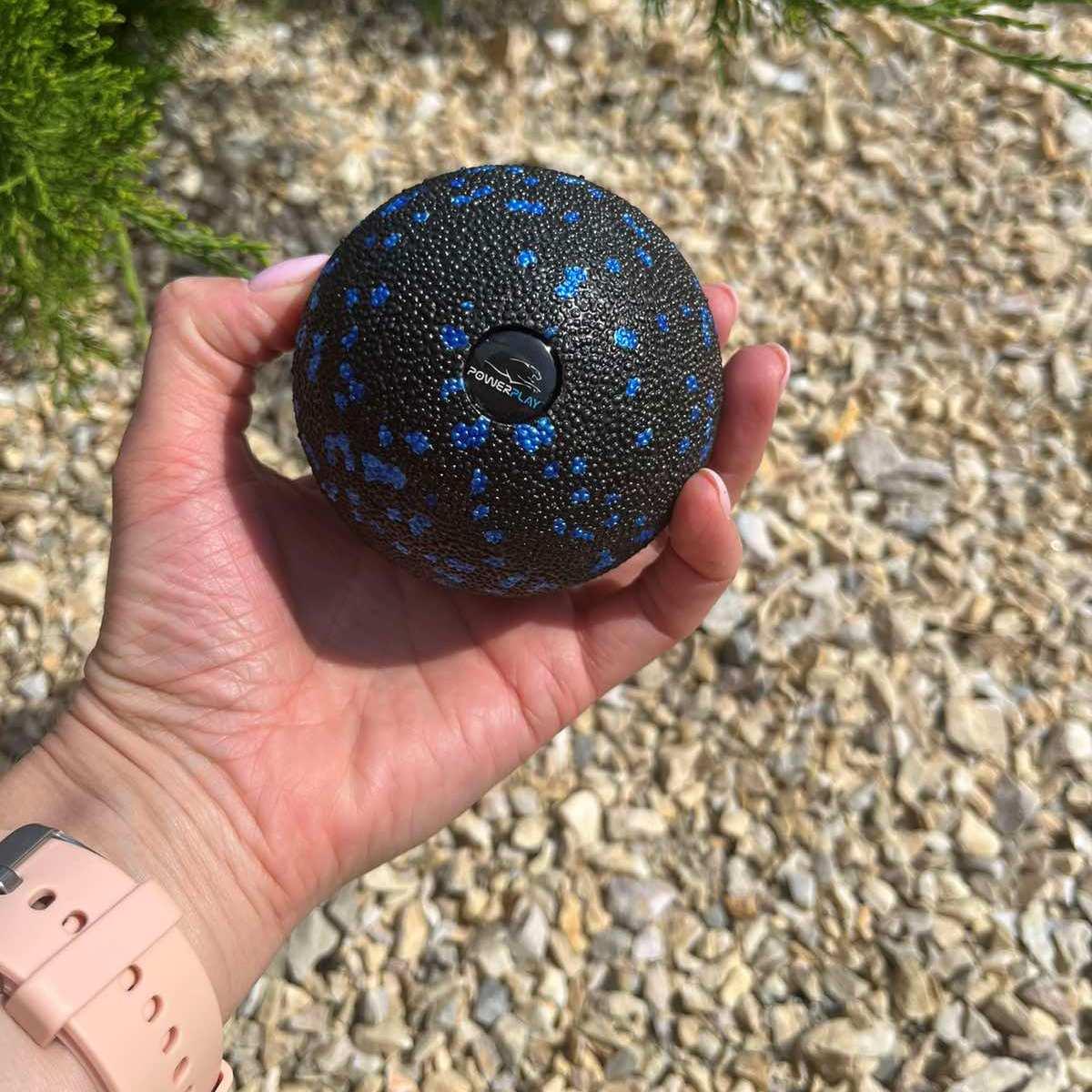 Масажний м’яч PowerPlay PP-4350 Epp Massage Ball (d8) Чорно/Синій