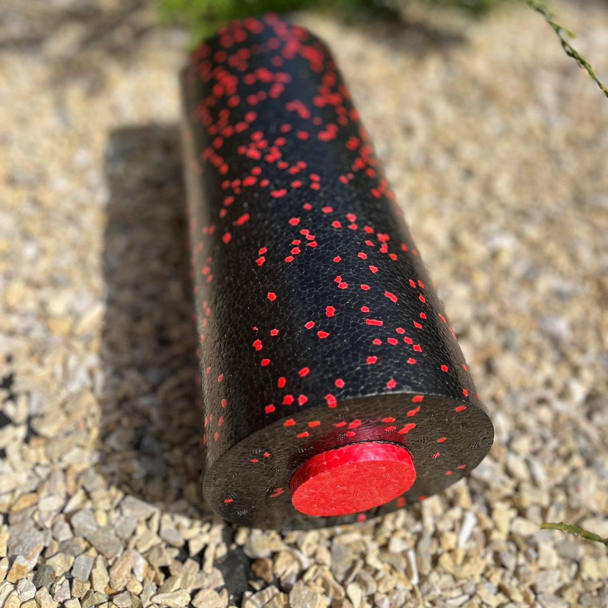 Масажний ролик (роллер) гладкий PowerPlay PP-4348 2 in 1 EPP Foam Roller Чорно/Червоний (33×14см.)