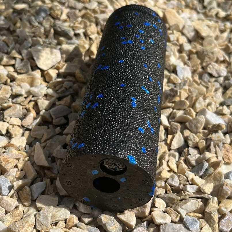 Масажний ролик (роллер) гладкий PowerPlay PP-4346 Mini EPP Foam Roller Чорно/Синій (15×5,3см.)