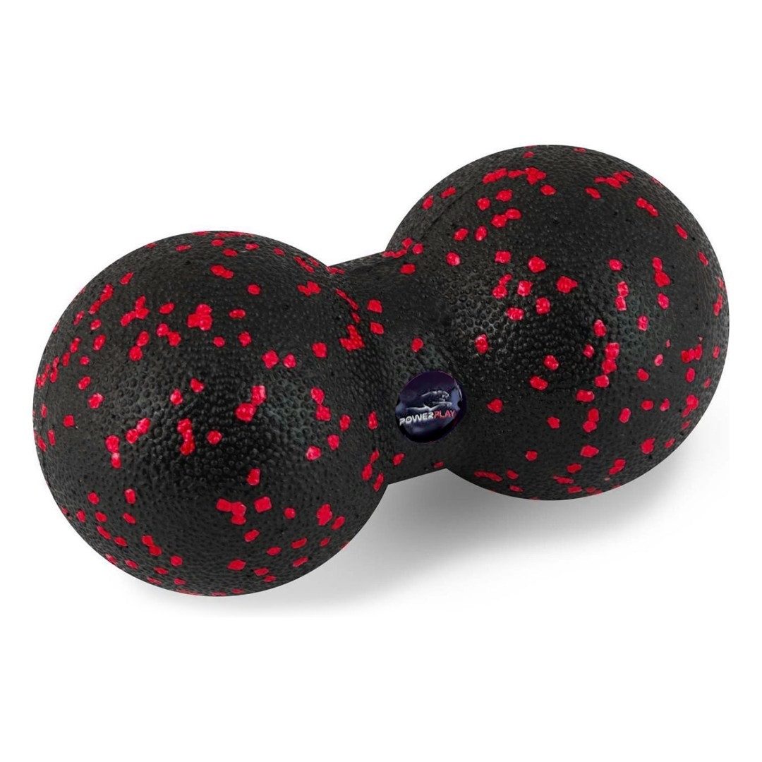 Масажний набір PowerPlay PP_4015 EPP Foam Roller Set 4in1 (2-ва роли + 2-ва м’ячі) Чорно-червоний