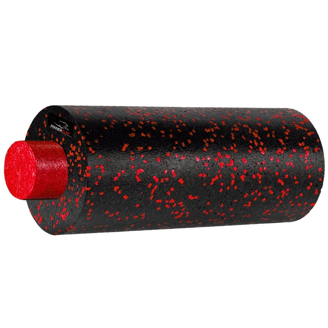 Масажний набір PowerPlay PP_4015 EPP Foam Roller Set 4in1 (2-ва роли + 2-ва м’ячі) Чорно-червоний