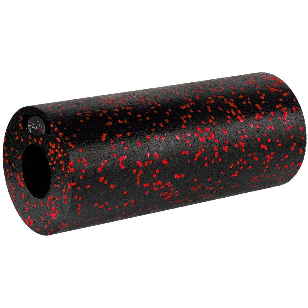 Масажний набір PowerPlay PP_4015 EPP Foam Roller Set 4in1 (2-ва роли + 2-ва м’ячі) Чорно-червоний