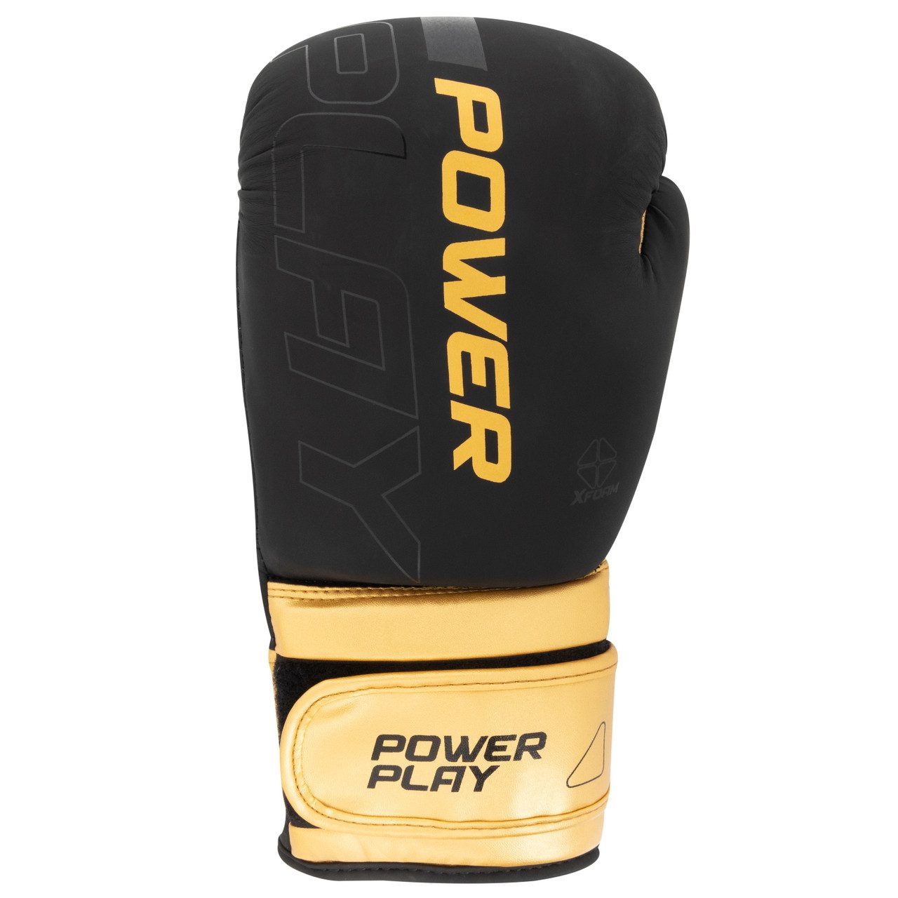 Боксерські рукавиці PowerPlay 3024 Ultra Mat Чорно-Золоті 8 унцій