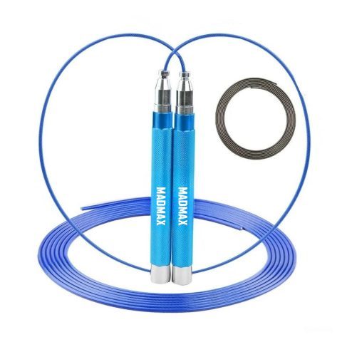 Скакалка швидкісна на підшипниках алюмінієва MadMax MFA-286 Speed jump rope Blue