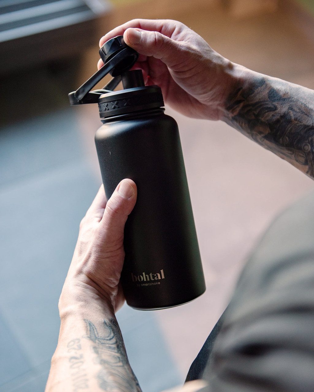 Пляшка для води металева з подвійною вакуумною ізоляцією Bohtal Insulated Sports Bottle 960 ml/32 oz Black