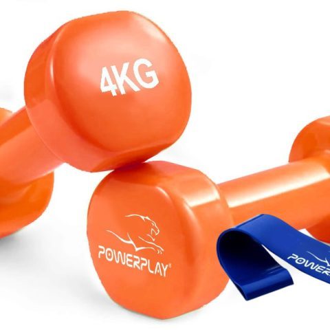 Гантелі вінілові PowerPlay 4125 Achilles 2*4 кг. Помаранчеві (пара – 2шт.)