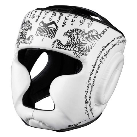 Боксерський шолом Phantom Muay Thai Full Face White (капа в комплекті)