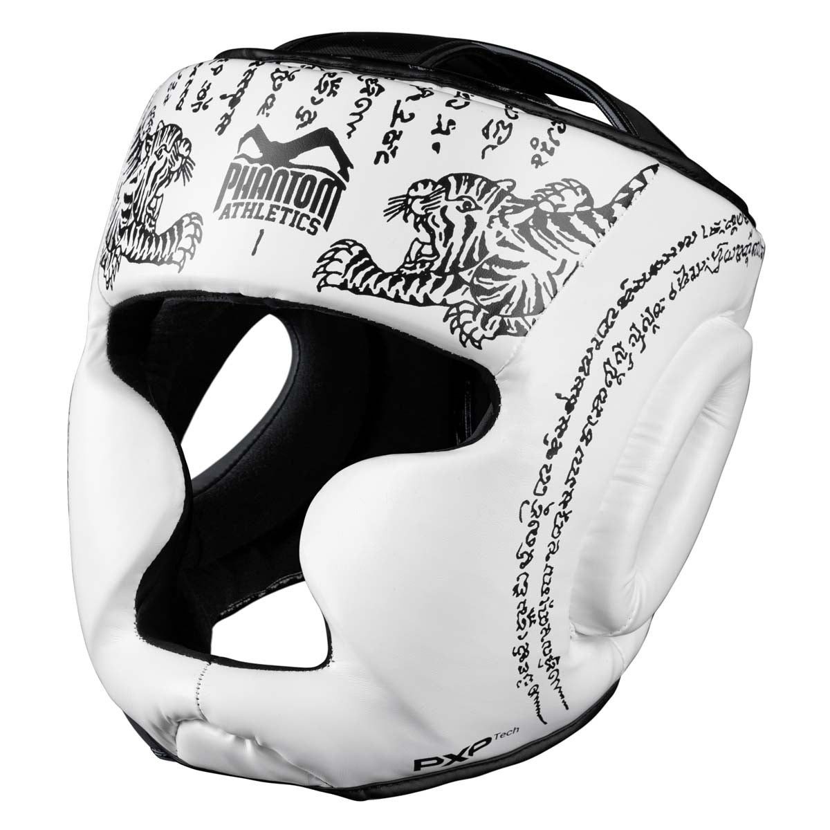 Боксерський шолом Phantom Muay Thai Full Face White (капа в комплекті)
