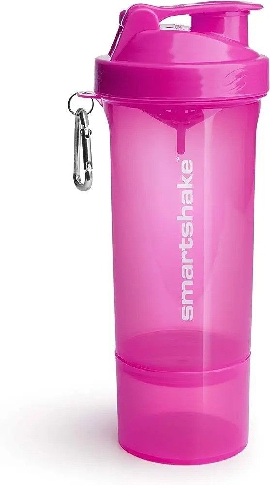 Шейкер спортивний SmartShake Slim 500ml Neon Pink