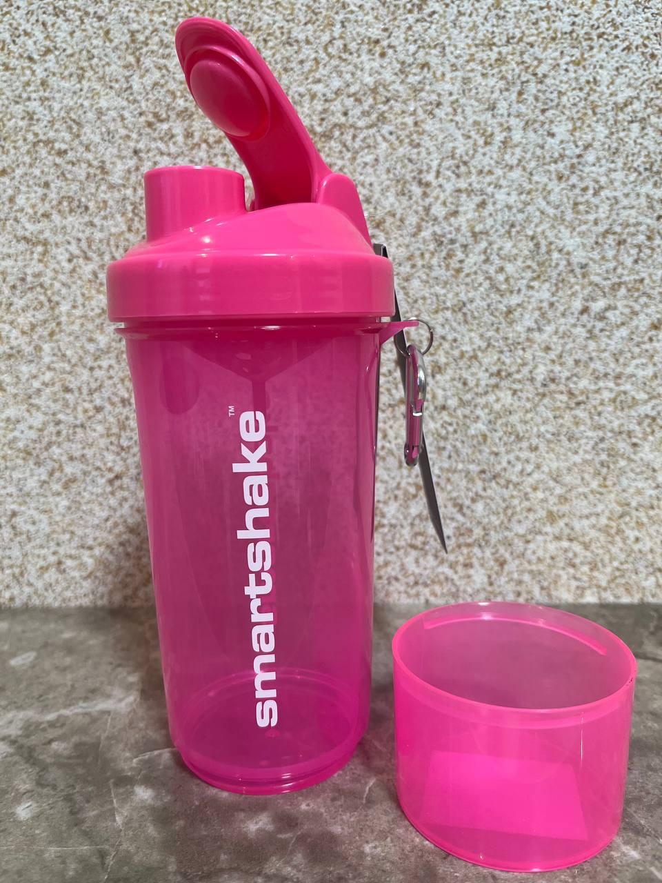 Шейкер спортивний SmartShake Slim 500ml Neon Pink