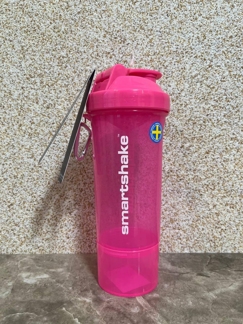 Шейкер спортивний SmartShake Slim 500ml Neon Pink