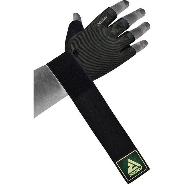 Рукавички для фітнесу RDX T2 Half Army Green PLUS-M