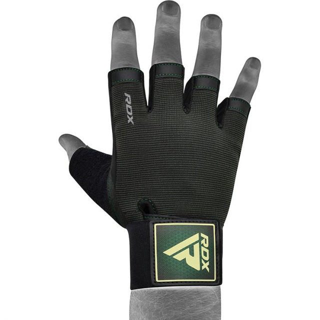 Рукавички для фітнесу RDX T2 Half Army Green PLUS-M