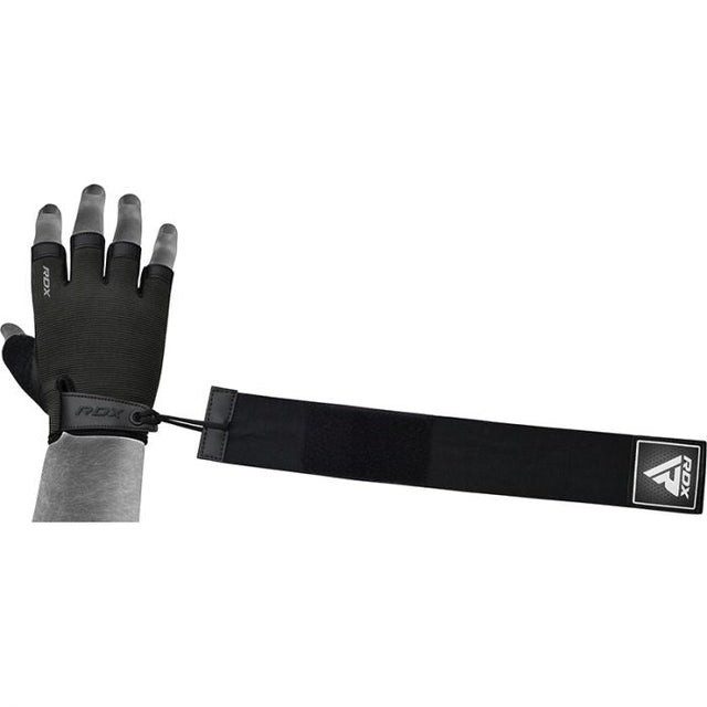 Рукавички для фітнесу RDX T2 Half Black PLUS-LX